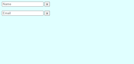 Clear input field on button click in javascript