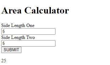 Area calculator result